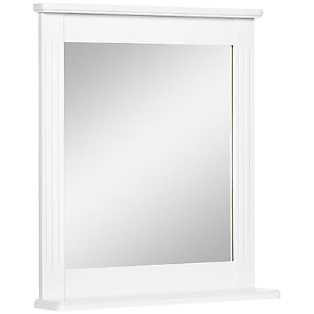 kleankin Badezimmerspiegel mit Ablage weiß 55L x 12B x 64H cm | 
