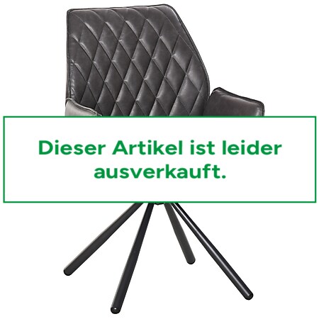 HOMCOM Drehstuhl gepolster, hoher komfort Grau 57 x 61 x 86,5 cm (BxTxH) | Esszimmerstuhl Polsterstuhl Sessel drehbar Kunstleder 