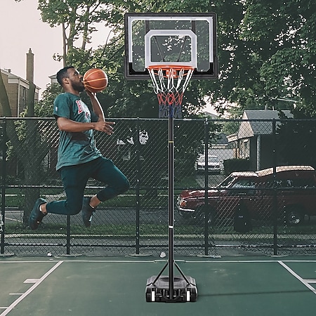 HOMCOM Basketballkorb höhenverstellbar schwarz 83 x 75 x 260 cm (BxTxH) |  bei Marktkauf online bestellen