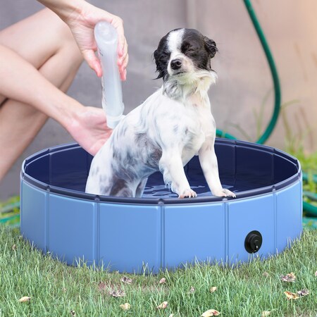 PawHut Hundebadewanne mit Wasserablassventil blau 80 x 20 cm (ØxH)   Hundepool Badewanne Swimmingpool Wasserbecken bei Marktkauf online bestellen