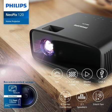 Philips Projection NeoPix 120 LED Projektor Stereosound Multimediaplayer  Beamer