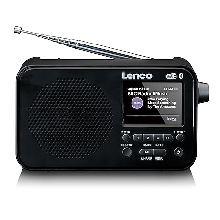 Lenco PDR-036 DAB+ FM Radio mit Bluetooth Tragbares Radio 
