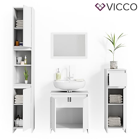 VICCO Badmöbel Set EMMA Weiß - Spiegel Waschtischunterschrank Midi Hoch  Schrank bei Marktkauf online bestellen