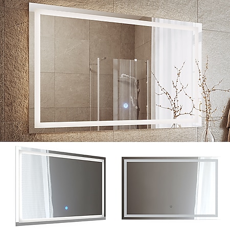 Vicco Badspiegel Wandspiegel LED-Spiegel Viola 110x70 cm Spiegel Badezimmer 