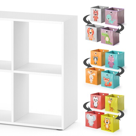 Vicco Raumteiler Regal Bücherregal Weiß 6 Fächer Standregal Kinder-Faltboxen  bei Marktkauf online bestellen