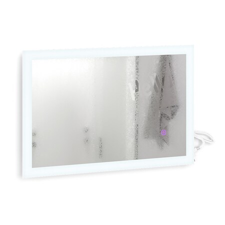 Vicco Badspiegel Wandspiegel LED-Spiegel Weiß 60x40 cm Badezimmer