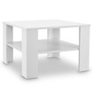 Juskys Couchtisch mit Ablage 60x60 cm - Beistelltisch für Zeitschriften & Fernbedienung - Weiß