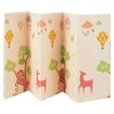 Juskys Kinder Spielmatte Jakob 180x200 cm Tiere - XXL Matte Schaumstoff - faltbar & soft - Beige