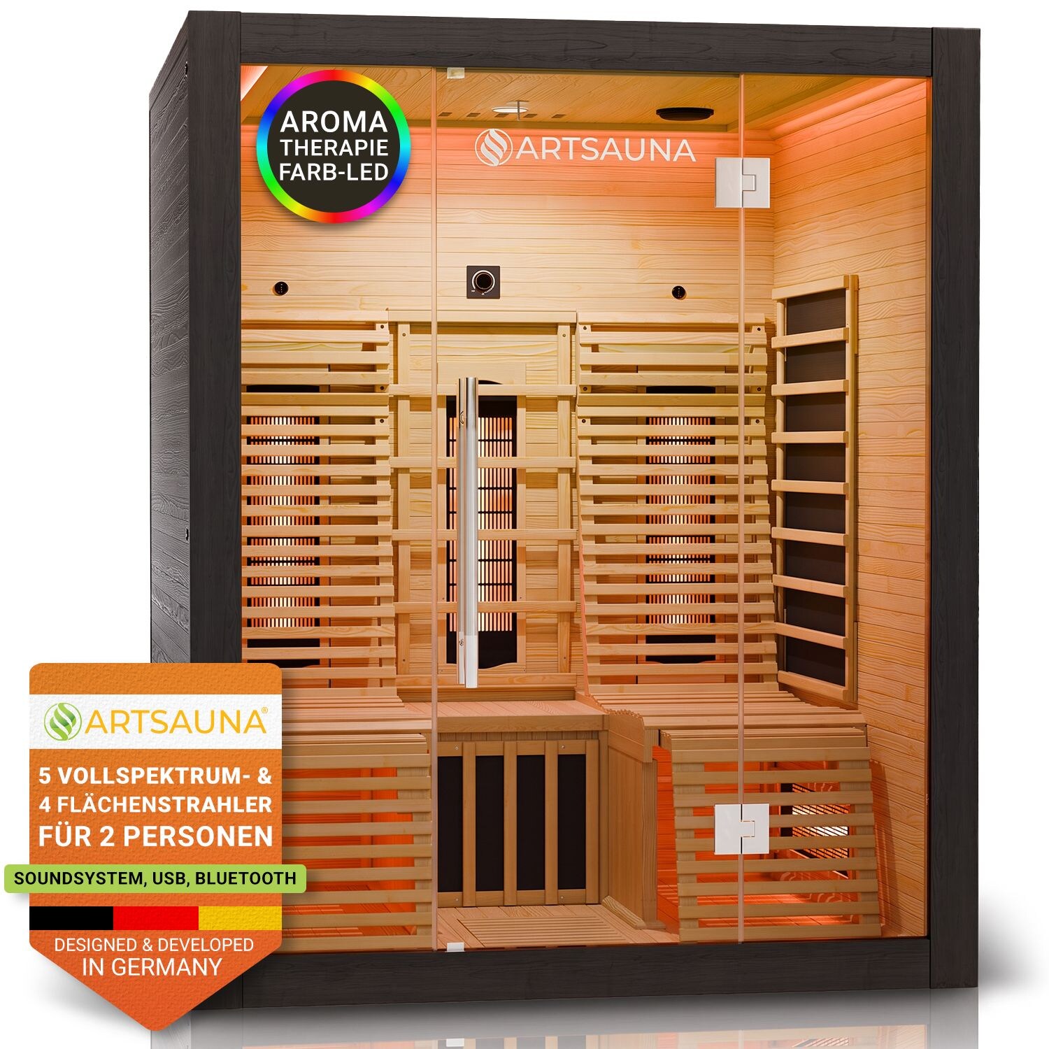 Sauna infrarouge Helsinki 150 - Noir | Artsauna |
