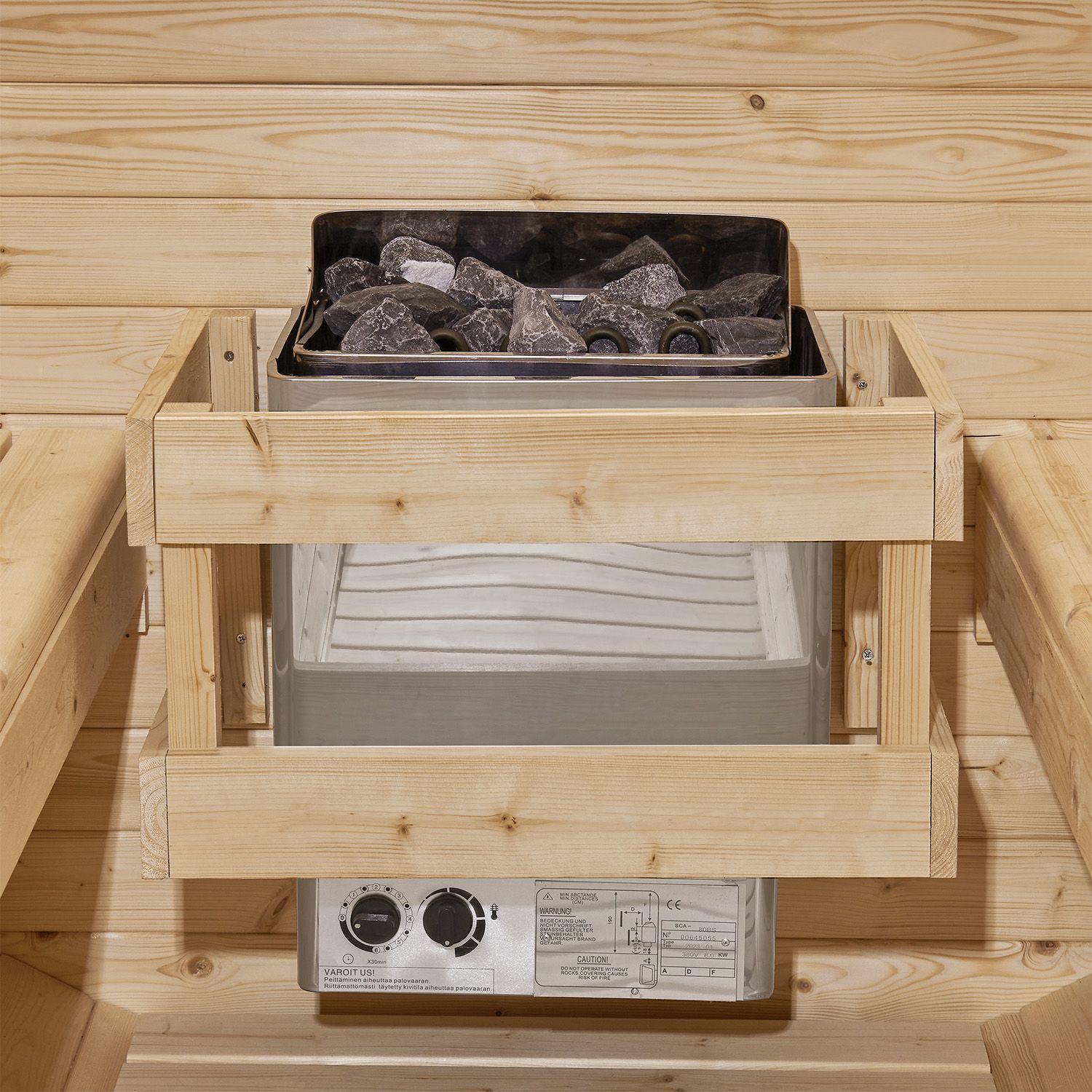 Artsauna Fasssauna Spitzbergen 180 - 4 Personen, 6 kW Ofen, Zubeh&ouml;r - Fichtenholz Sauna 