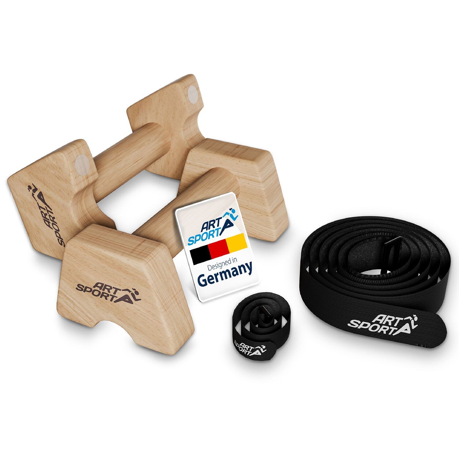 Liegestützgriffe aus Holz M - Calisthenics, Parallettes, Liegestütz Barren, Indoor, Outdoor