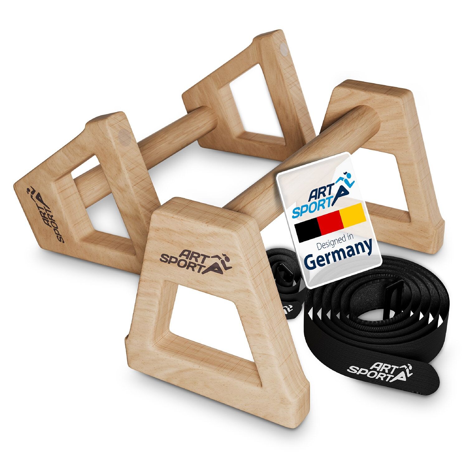 Liegestützgriffe aus Holz XXL - Calisthenics, Parallettes, Liegestütz Barren, Indoor, Outdoor