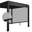 Juskys Seitenwand für Lamellendach Tahiti - Rollo 3 m - Aluminium & Stoff - Zubehör Anthrazit