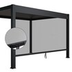 Juskys Seitenwand für Lamellendach Tahiti - Rollo 4 m - Aluminium & Stoff - Zubehör Anthrazit