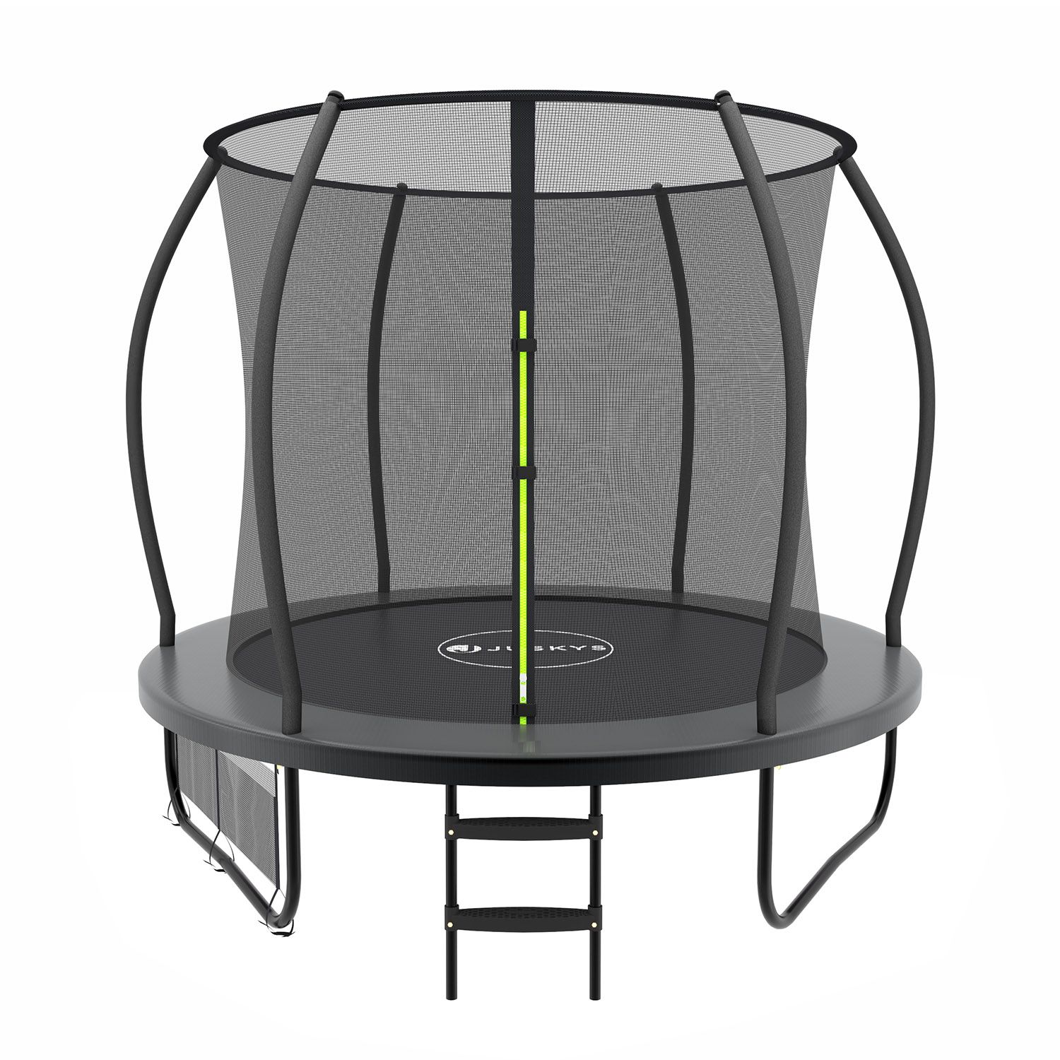 Juskys Trampolin SkyBounce S &Oslash; 228 cm &ndash; Gartentrampolin mit PowerSpring Sprungfedern & Leiter 