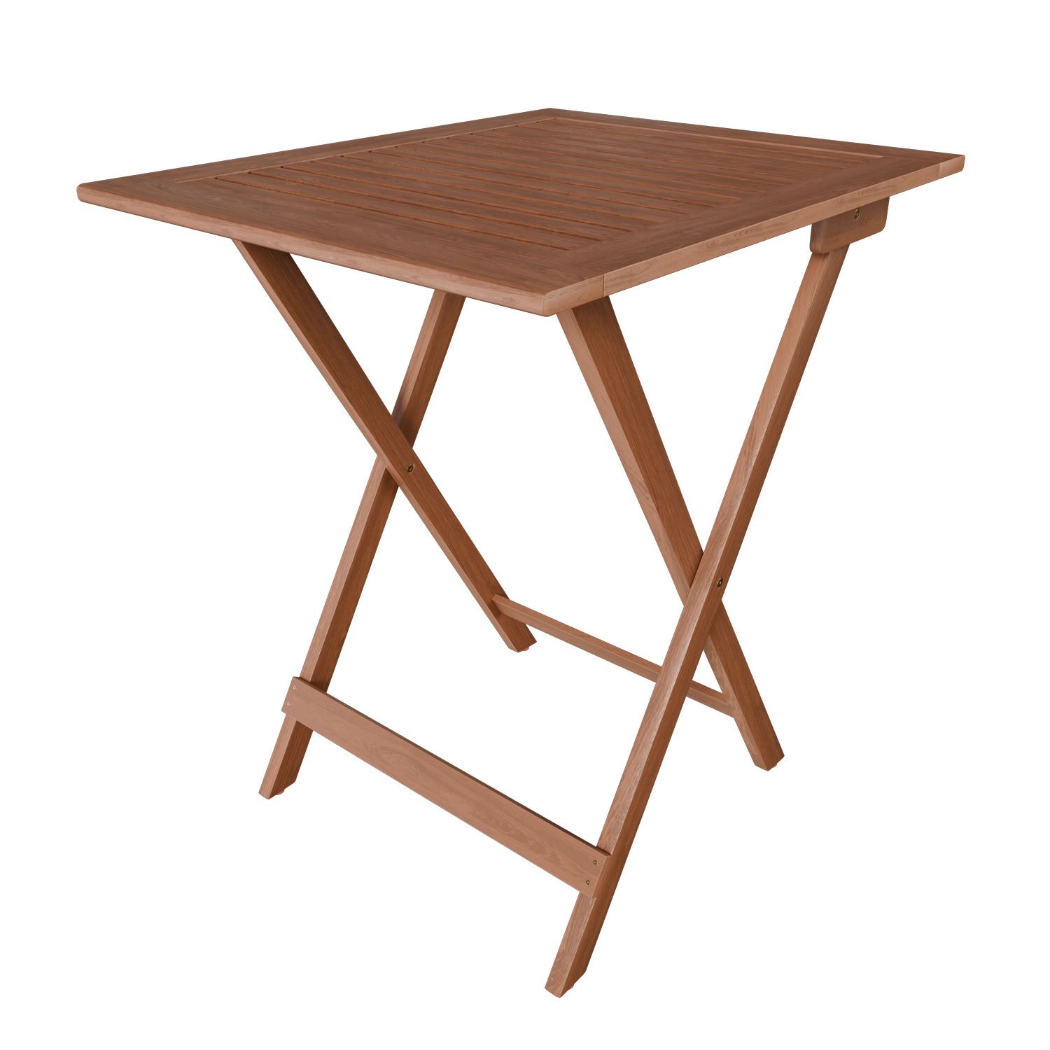Juskys&reg; Beistelltisch Zadar XL - Klappbar f&uuml;r platzsparende Nutzung, aus ge&ouml;ltem Akazienholz, ideal f&uuml;r Garten und Balkon, 60x58x76 cm 