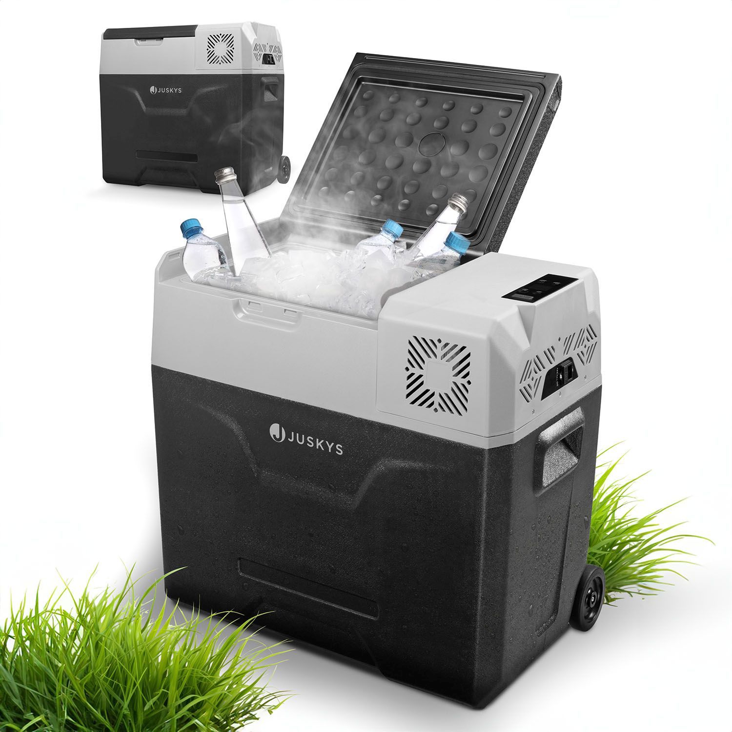 Juskys Kompressor K&uuml;hlbox Yukon Pro 50 Liter - elektrisch Gefrierbox mit USB-Anschluss, ECO-Modus - 12/24 V 230V Kompressork&uuml;hlbox 
