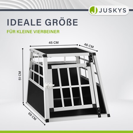 Juskys Alu Hundetransportbox XL - 96×91×70 cm verschließbar & pflegeleicht  - Hundebox für Hunde bei Marktkauf online bestellen