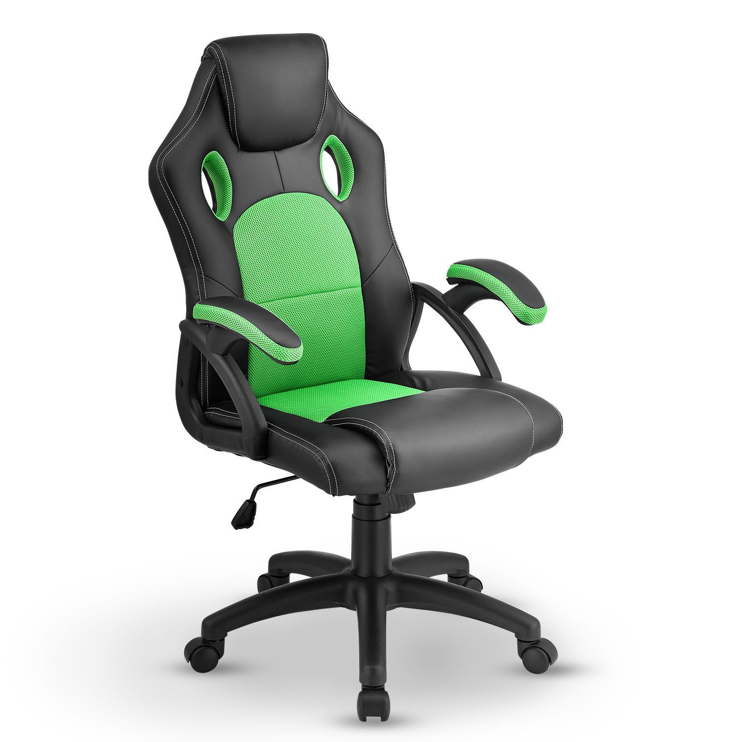 Juskys Racing Schreibtischstuhl Montreal ergonomisch B&uuml;rostuhl PC Gaming Stuhl &ndash; gr&uuml;n 