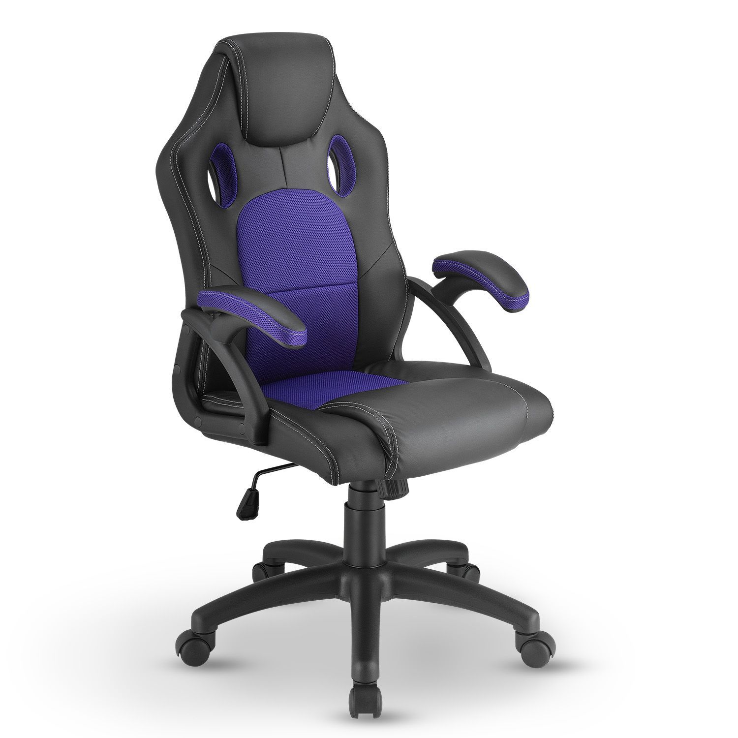 Juskys Racing Schreibtischstuhl Montreal ergonomisch B&uuml;rostuhl PC Gaming Stuhl &ndash; violett 