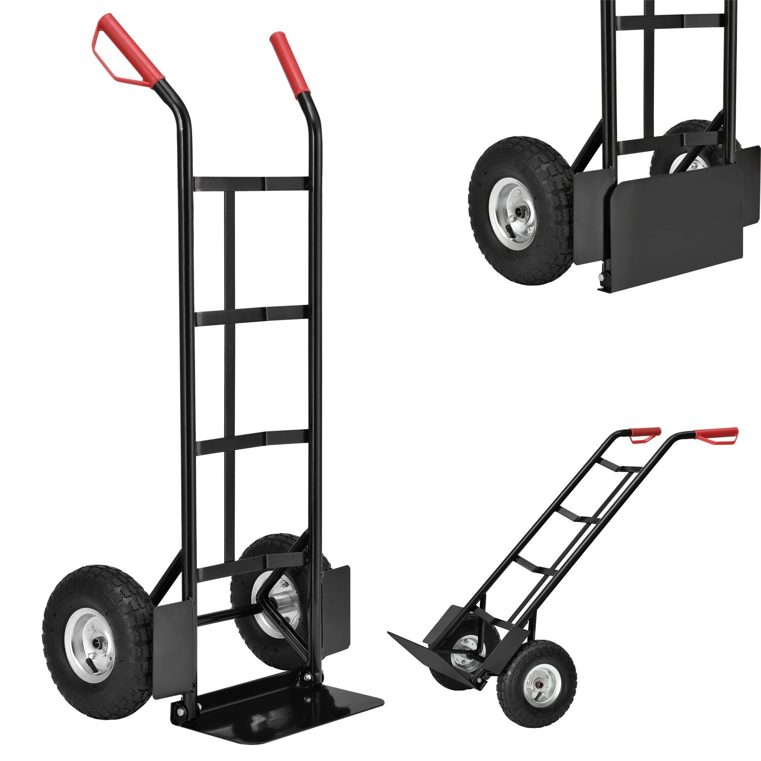 Sackkarre Basic klappbar Transportkarre mit Luftreifen, Griffen & Stahlrahmen Handkarre