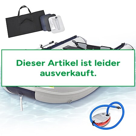 ArtSport Schlauchboot 3,20m mit 2 Sitzbänke, Aluboden, Paddel, Pumpe, Tasche & Reparaturset 