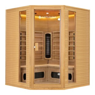 Infrarotkabine Nyborg E150K – Infrarotsauna 4 Personen –LED-Farblicht, 7 Keramik-, 1 Flächenstrahler 