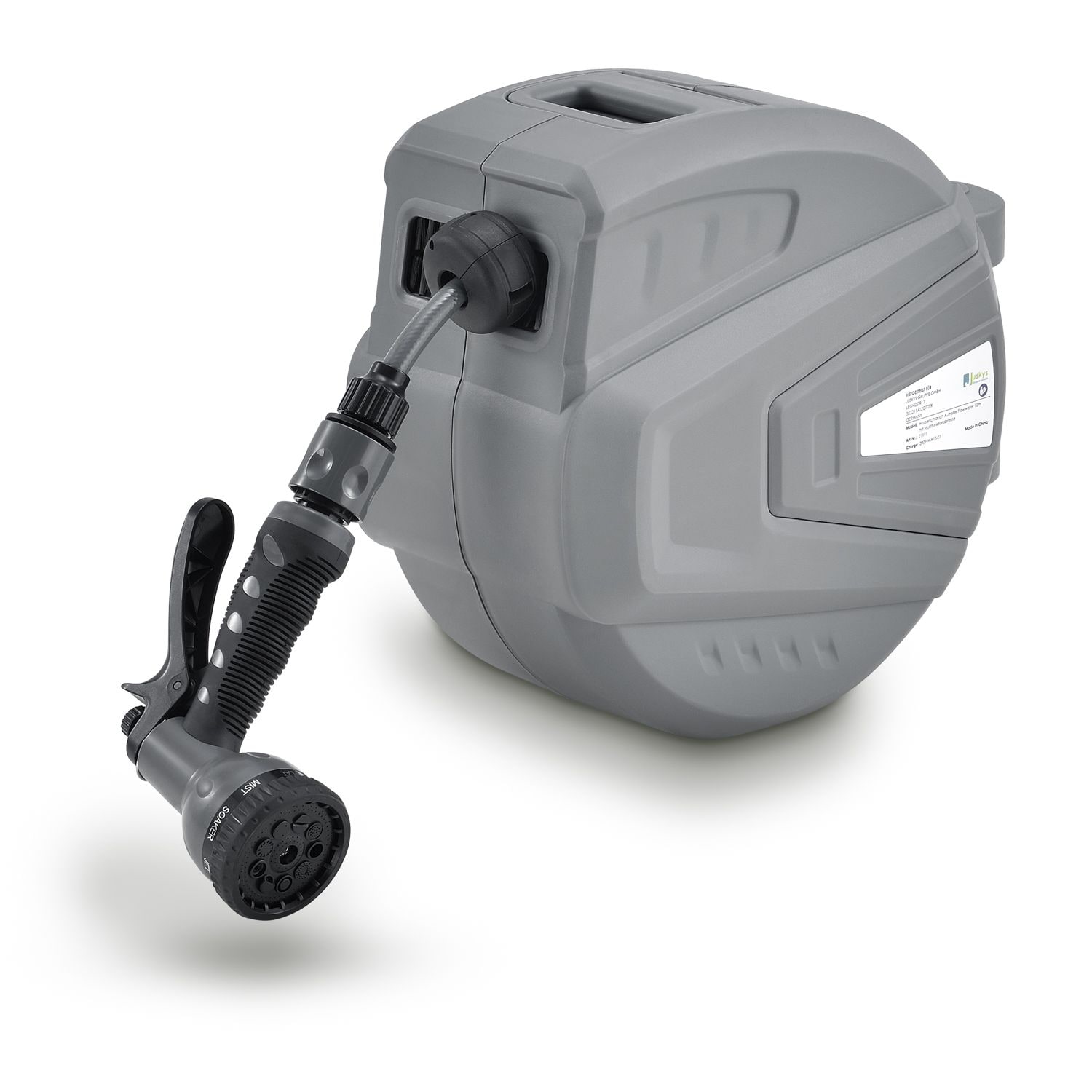 Juskys Schlauchtrommel Flowwater 10 m Schlauchbox mit flexibler