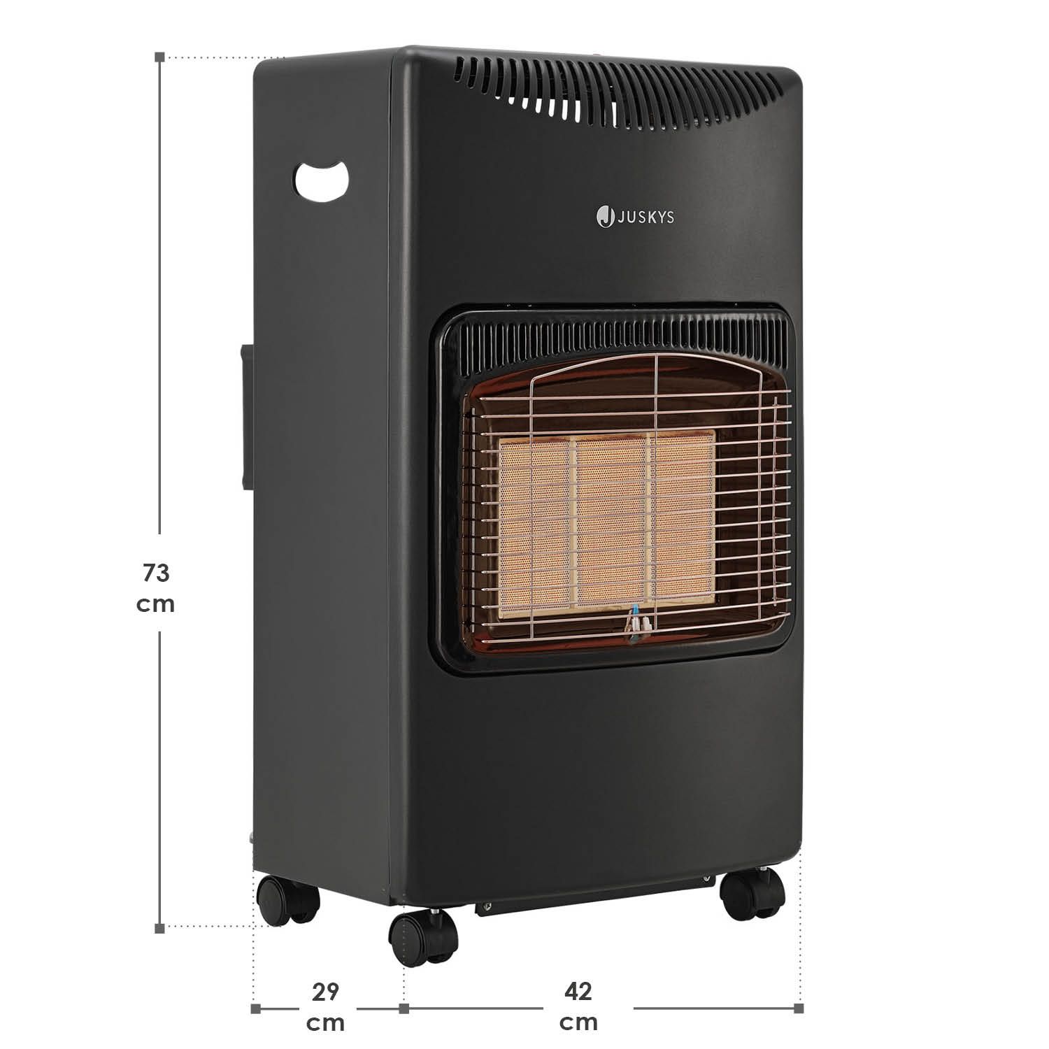 Juskys Keramik Gasheizung 4200W - Mobile Heizung Für Terrasse & Balkon