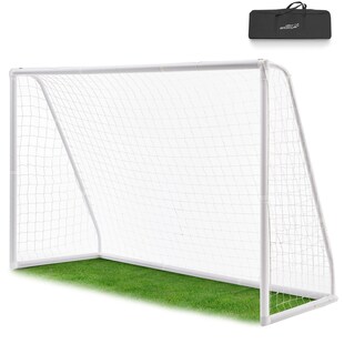 ArtSport Fußballtor 300 x 200 cm mit Netz für Garten in Weiß, inklusive praktischer Tragetasche 