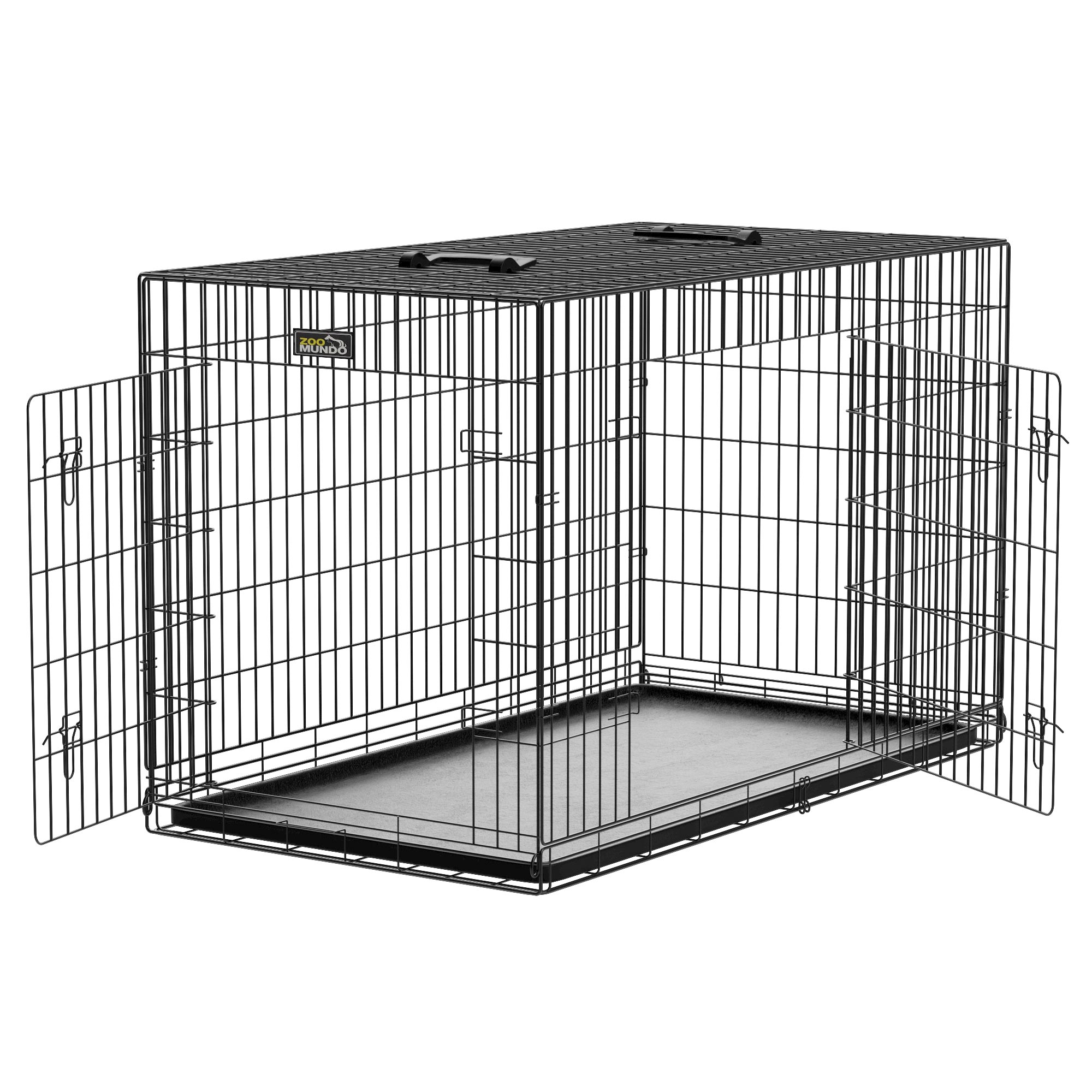 zoomundo Faltbarer Tierk&auml;fig / Transportbox - Gr&ouml;&szlig;e XXL - BLACK EDITION 