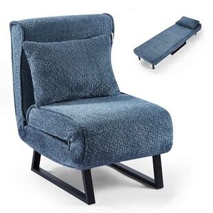 Makika Schlafsessel Schlafsofa Lea klappbar - Boucle in Blau 