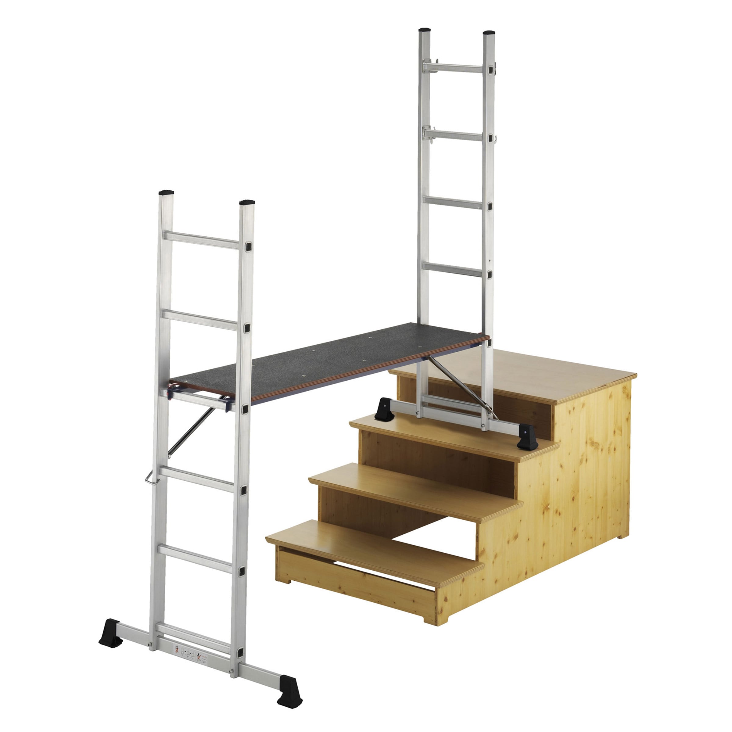 MAXCRAFT Mobile Aluminium Arbeitsb&uuml;hne / Multifunktionsger&uuml;st 