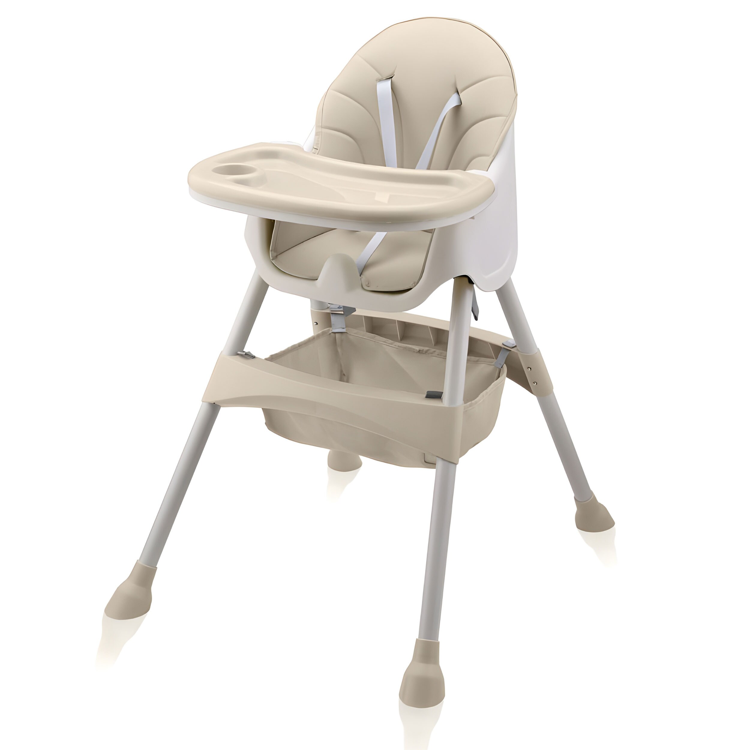 Baby Vivo Design 2in1 Kinderhochstuhl - Oscar in Beige 