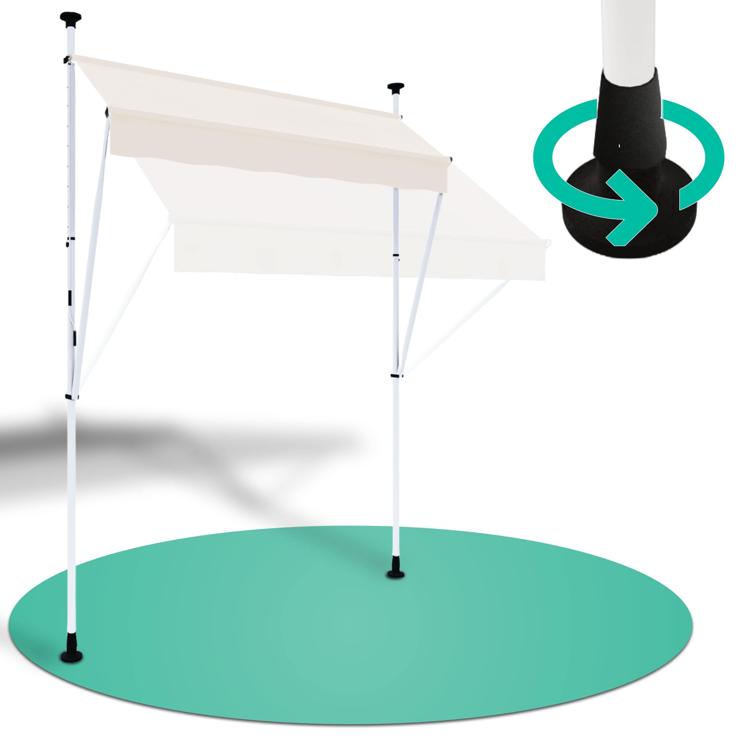 Strattore Klemmmarkise / Balkonmarkise Sonnenschutz 250 cm - Beige 