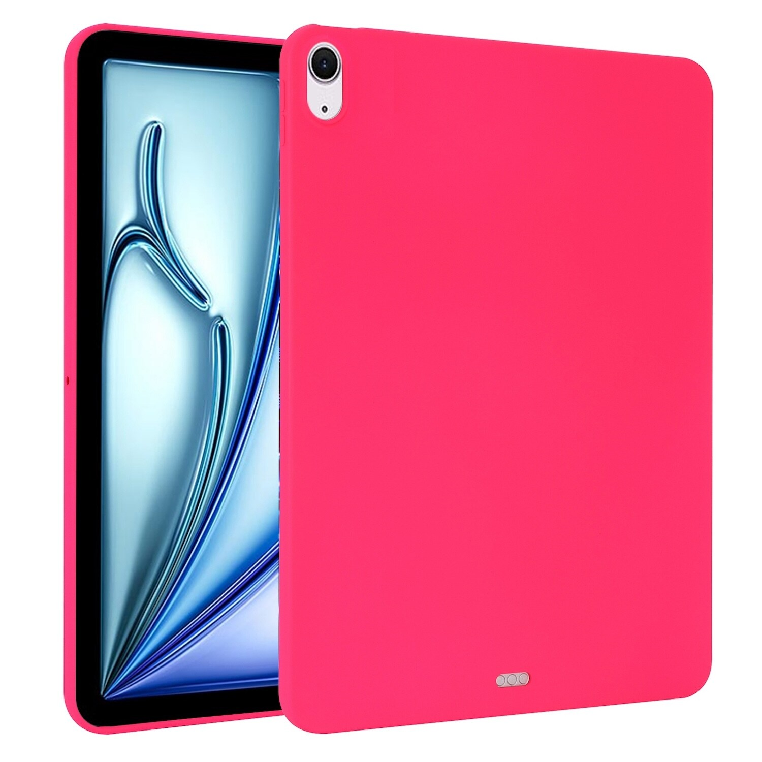 F&uuml;r Apple iPad Air 11 Zoll 2025 / 2024 TPU Silikon H&uuml;lle d&uuml;nn Pink 