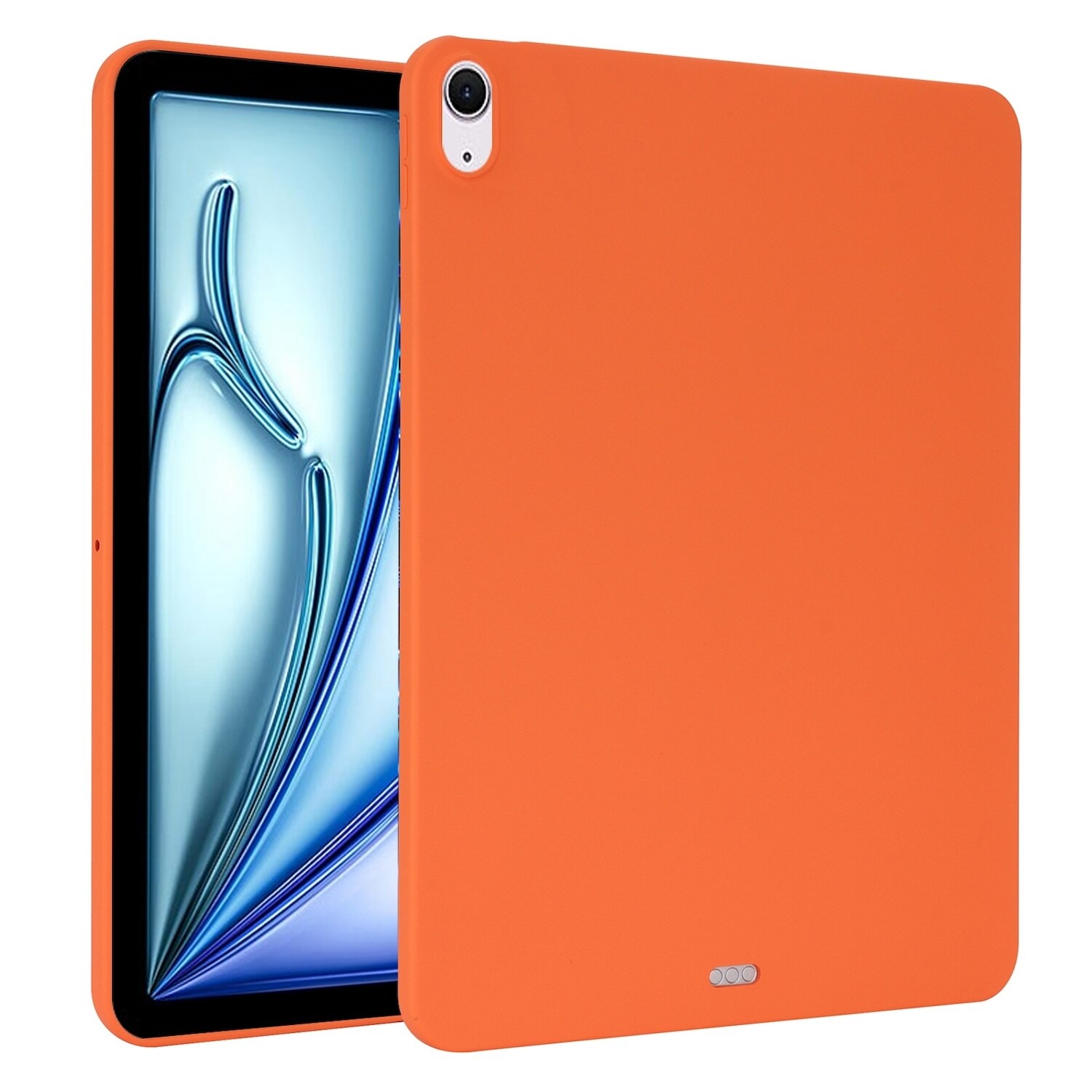 F&uuml;r Apple iPad Air 11 Zoll 2025 / 2024 TPU Silikon H&uuml;lle d&uuml;nn Orange 