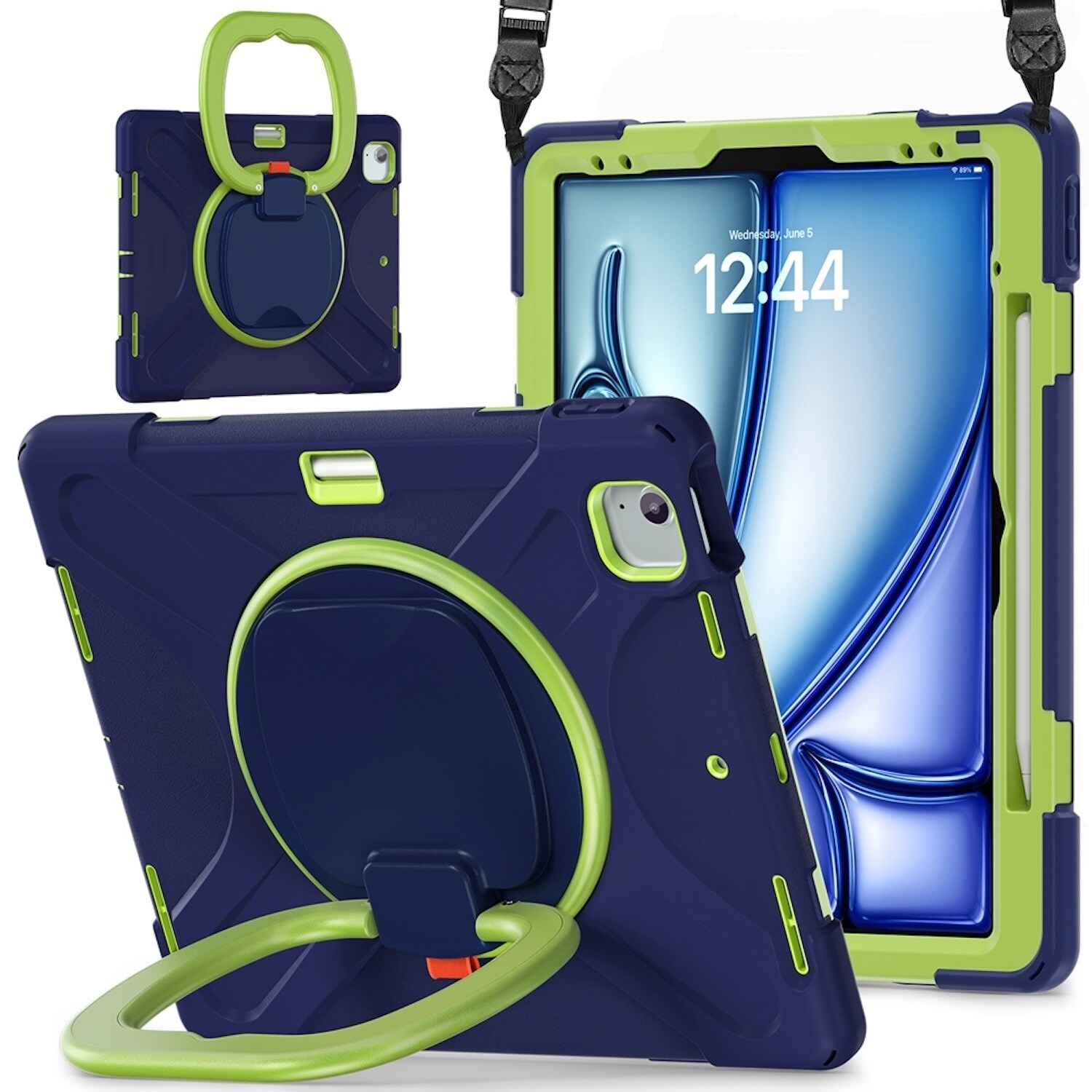 F&uuml;r Apple iPad Air 13 2025 / 2024 / Pro 12.9 2022 360 Hybrid Tasche 