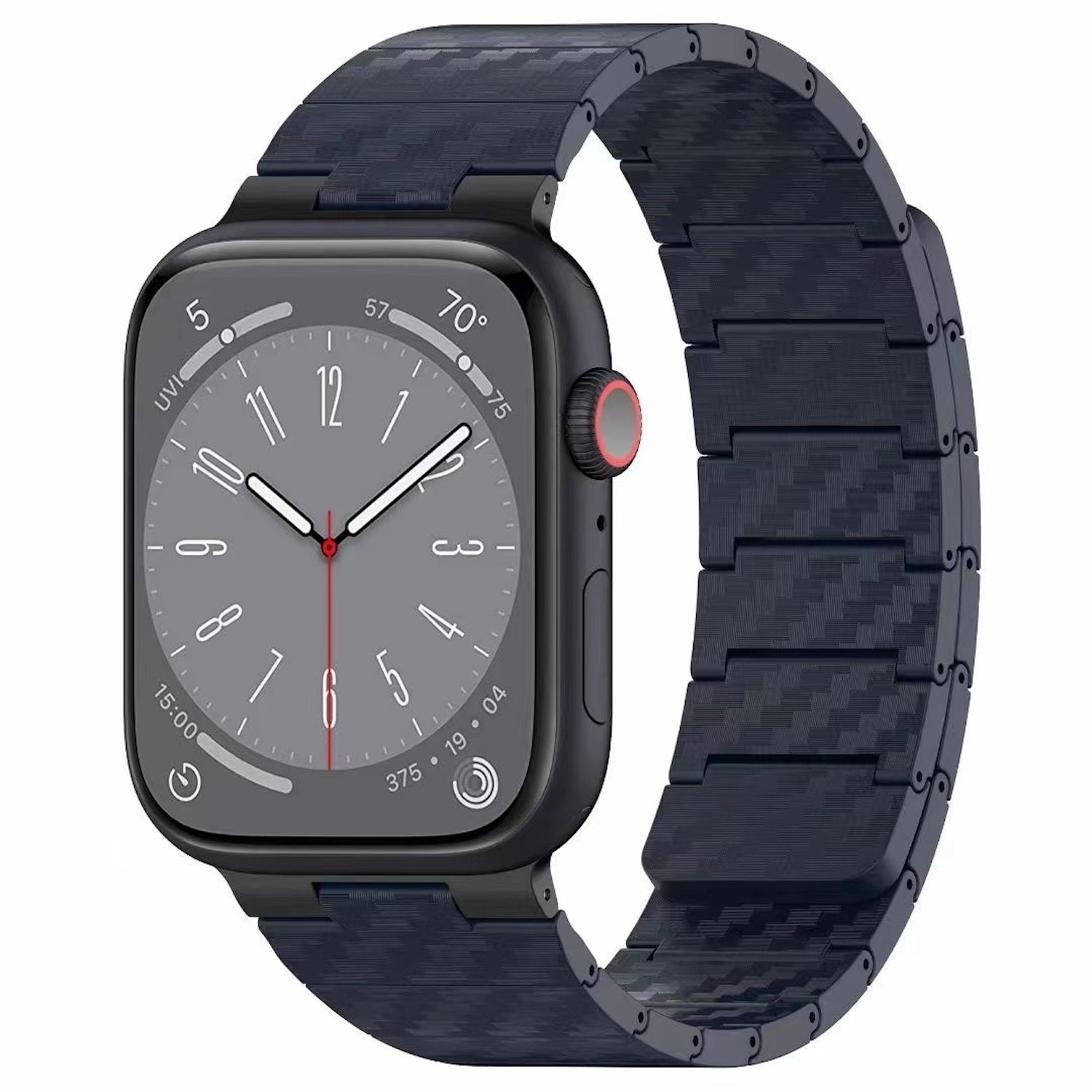 F&uuml;r Apple Watch SE 2023 40mm Carbonfaser Magnetisches Armband Blau 