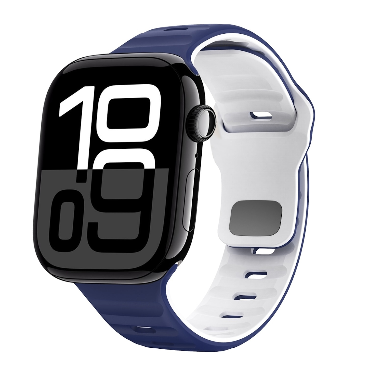 F&uuml;r Apple Watch Series 11 10 42mm / 9 8 7 41 / 6 SE 40mm Band D- Blau 