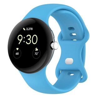 Für Google Pixel Watch 3 45mm Silikon Band Butterfly Größe S H- Blau 