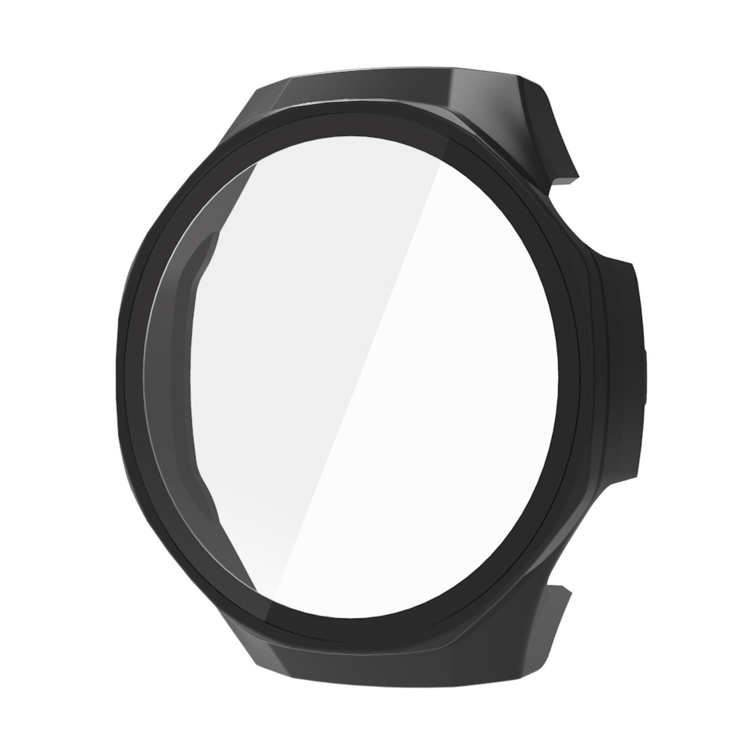 F&uuml;r Huawei Watch GT 5 Pro 46mm Kunststoff H&uuml;lle + H9 Hart Glas Schwarz 