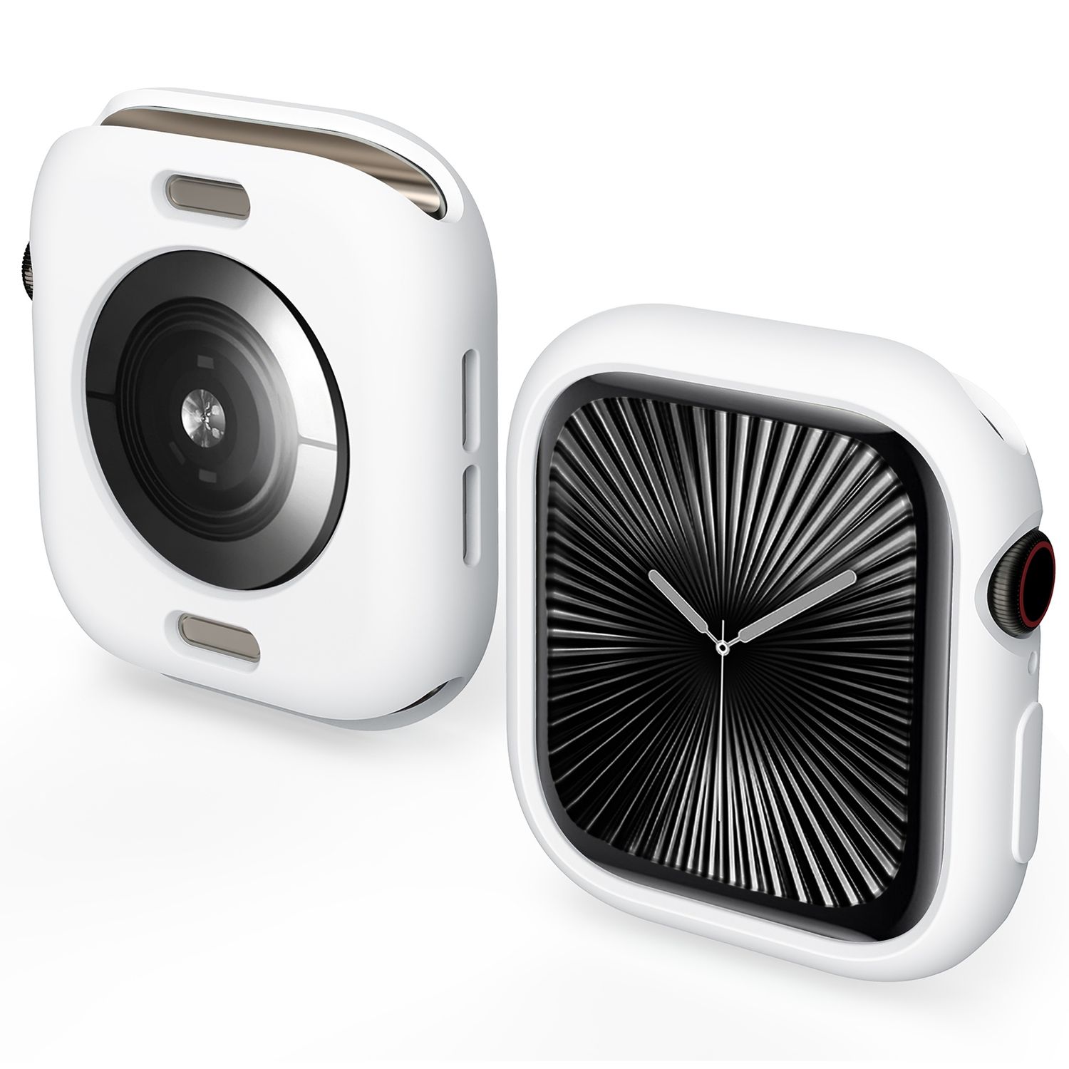 F&uuml;r Apple Watch Series 10 46mm Candy Design TPU Geh&auml;use H&uuml;lle Wei&szlig; 