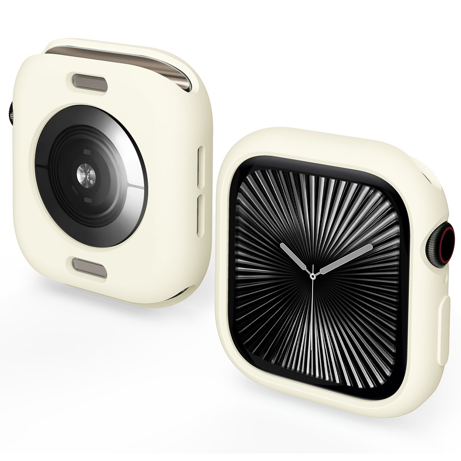 F&uuml;r Apple Watch Series 10 46mm Candy Design TPU Geh&auml;use H&uuml;lle Beige 