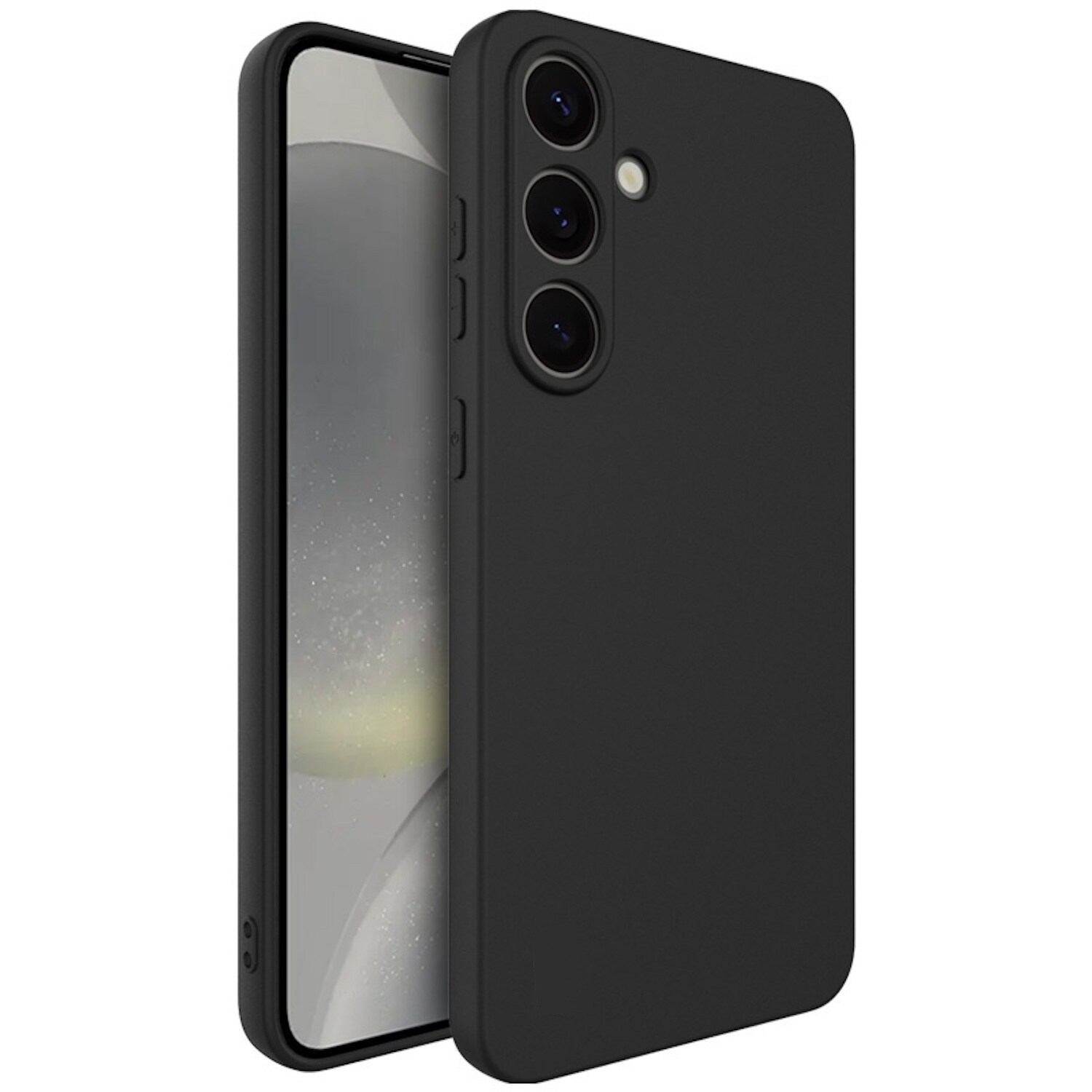 F&uuml;r Samsung Galaxy S25 Silikon TPU Schutz H&uuml;lle Cover d&uuml;nn Schwarz 