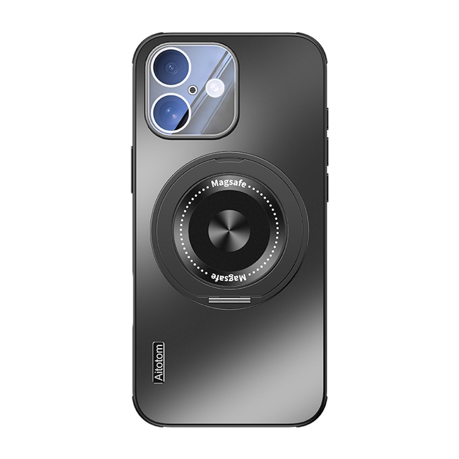 F&uuml;r Apple iPhone 16 Plus MagSafe H&uuml;lle mit K&uuml;hlung Linsenschutz Grau 