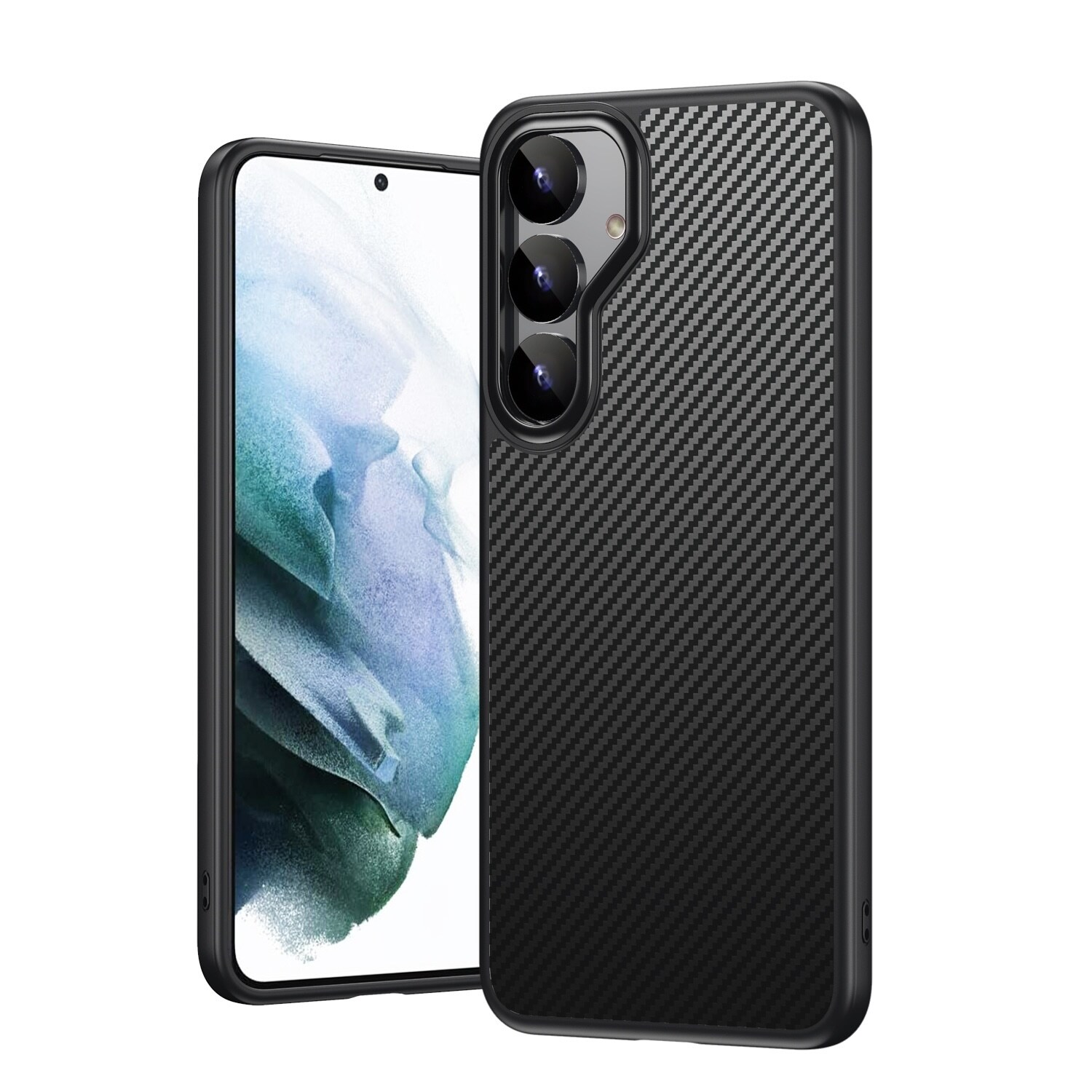 F&uuml;r Samsung Galaxy S25 MagSafe Kevlar-Faser TPU Schutz H&uuml;lle Schwarz 