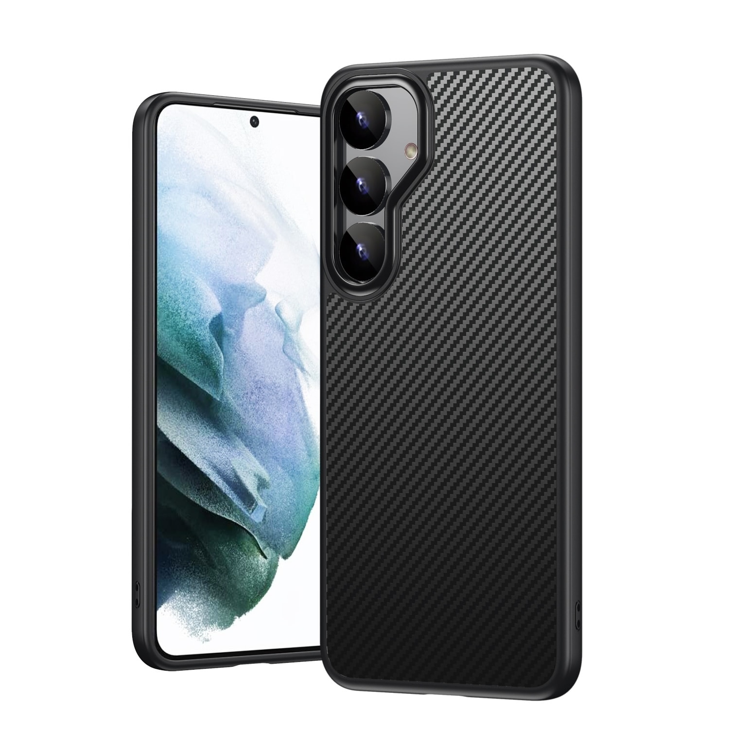 F&uuml;r Samsung Galaxy S25 Plus MagSafe Kevlar-Faser TPU H&uuml;lle Schwarz 