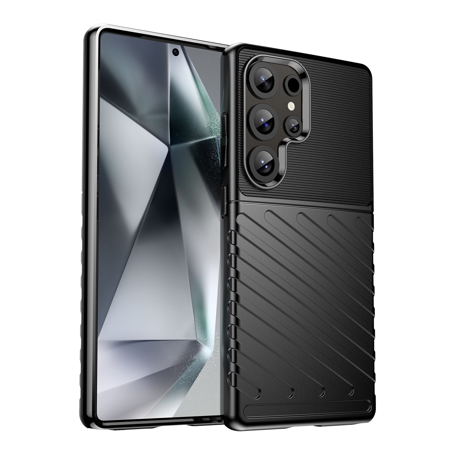 Silikon f&uuml;r Samsung Galaxy S25 Ultra Schockfeste TPU Schwarz 