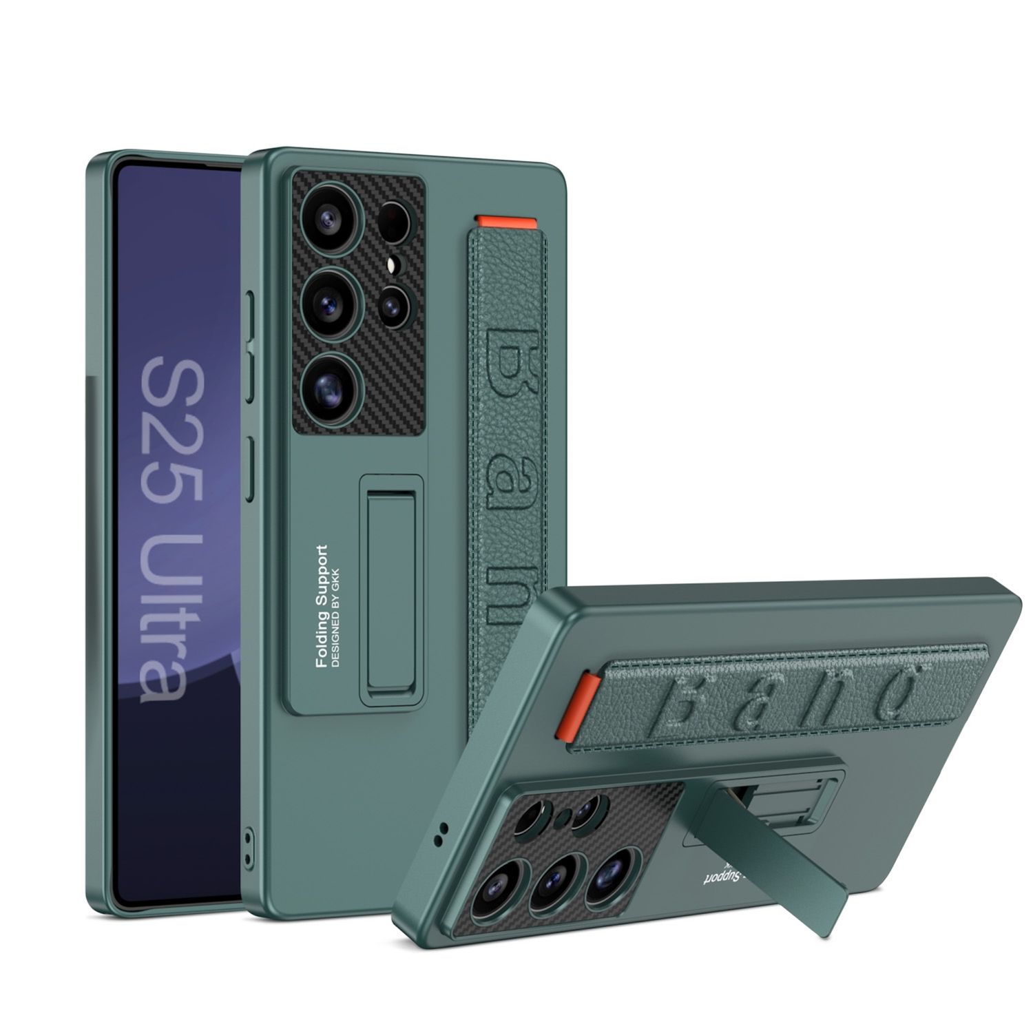 F&uuml;r Samsung Galaxy S25 Ultra GKK Ultra d&uuml;nne Band Halterung H&uuml;lle Gr&uuml;n 